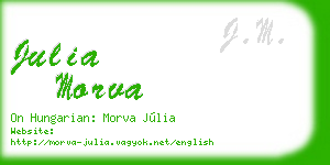 julia morva business card