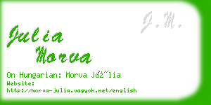 julia morva business card